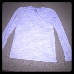 Long sleeve blue and white stripped shirt